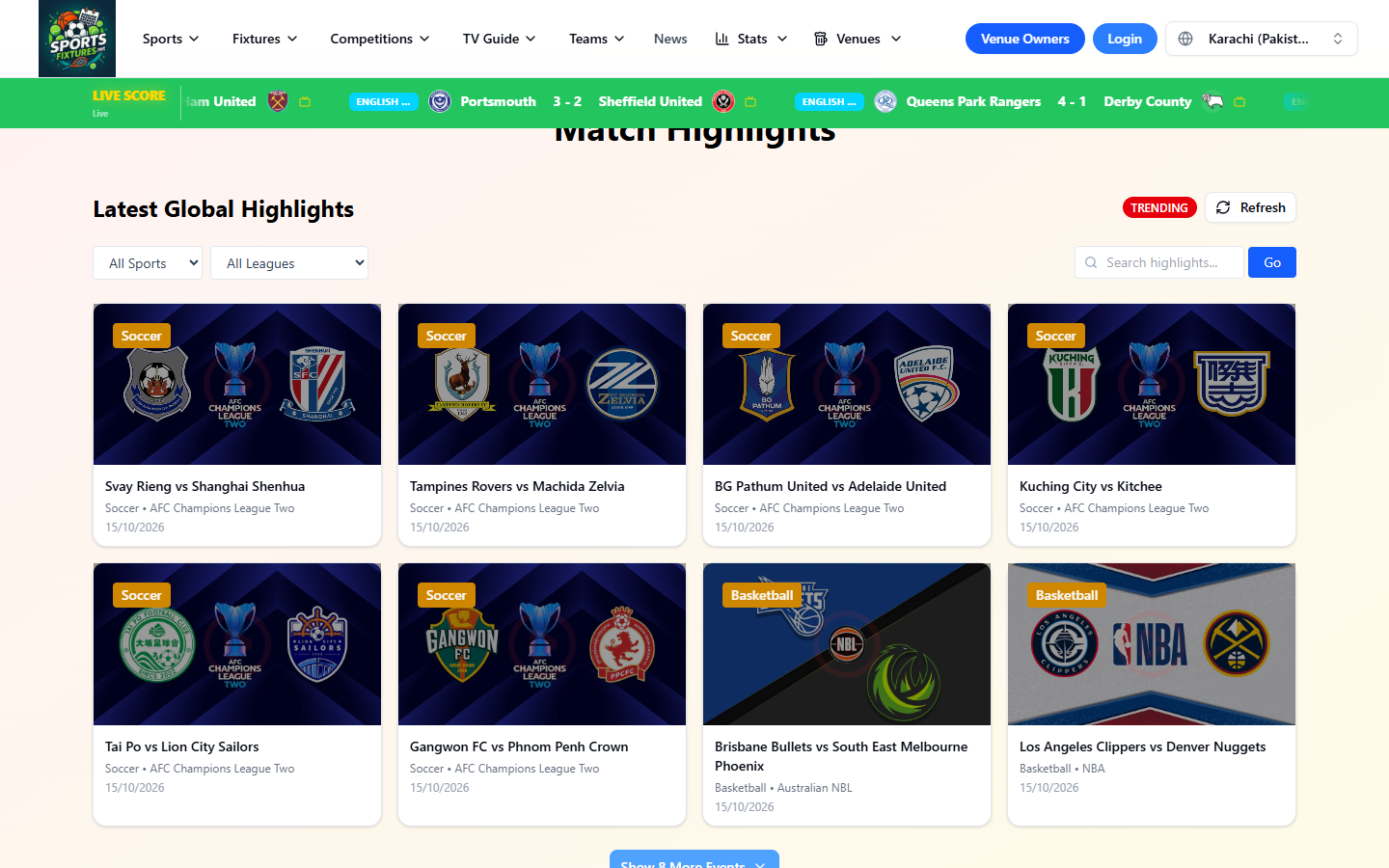 Match highlights